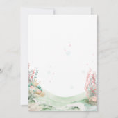 ガールシーウミガメ赤ちゃんシャワー 招待状 (裏面)