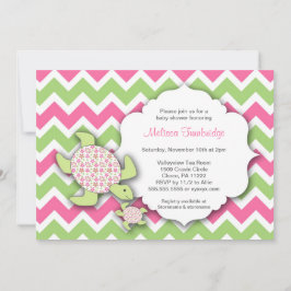 ガールシータートルズベビーシャワー招待状マザーベビー 招待状