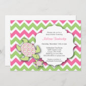 ガールシータートルズベビーシャワー招待状マザーベビー 招待状 (正面/裏面)