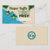 ガールシータートルホヌファミリーおむつラッフルチケット エンクロージャーカード (正面/裏面)