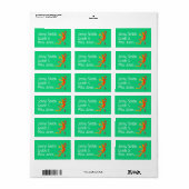 ガールジェッコトカゲの名前の学校の本のラベル ラベル (フルシート)