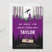 ガールジプクールリンピンクツリーズ自然スポーツパーティー 招待状 (正面)