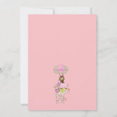 ガールジャングルサファリアニマルベビーシャワー招待状 招待状 (裏面)