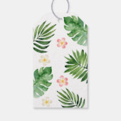 ガールジャングルサファリ誕生日サンキューメッセージカード ギフトタグ (裏面)