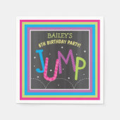 ガールジャンプバースデーパーティートランポリンバウンスハウス スタンダードカクテルナプキン (正面)