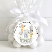 ガールスウィートサファリベビーシャワー ラウンドシール