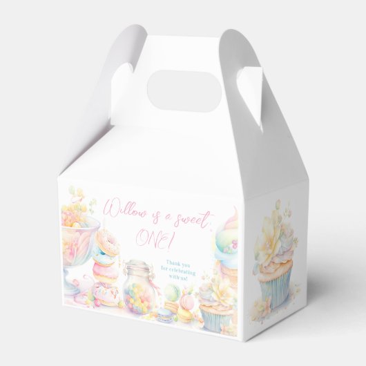 ガールスウィートワンスイーツファースト誕生日 フェイバーボックス (正面サイド)