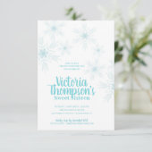 ガールスウィート16冬凍っていワンダーランド誕生日 招待状 (スタンド正面)