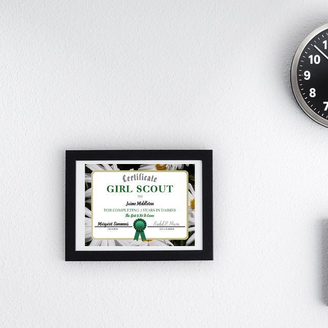 ガールスカウティングデイジーサービス証明書テンプレート (クリエイターアップロード済み)