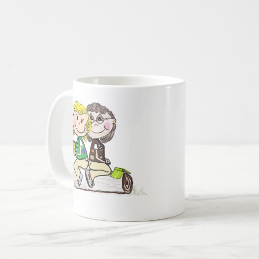 ガールスカウトの後輩のブラウニーのアウトドア コーヒーマグカップ (正面左)
