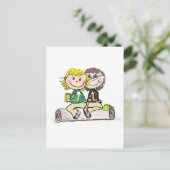 ガールスカウトジュニアブラウニーアウトドア ポストカード (スタンド正面)