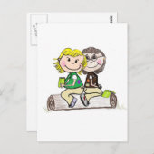 ガールスカウトジュニアブラウニーアウトドア ポストカード (正面/裏面)