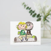 ガールスカウトジュニアブラウニーアウトドア ポストカード (スタンド正面)