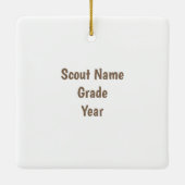 ガールスカウトトリプルメタルクリスマスオーナメント セラミックオーナメント (裏面)