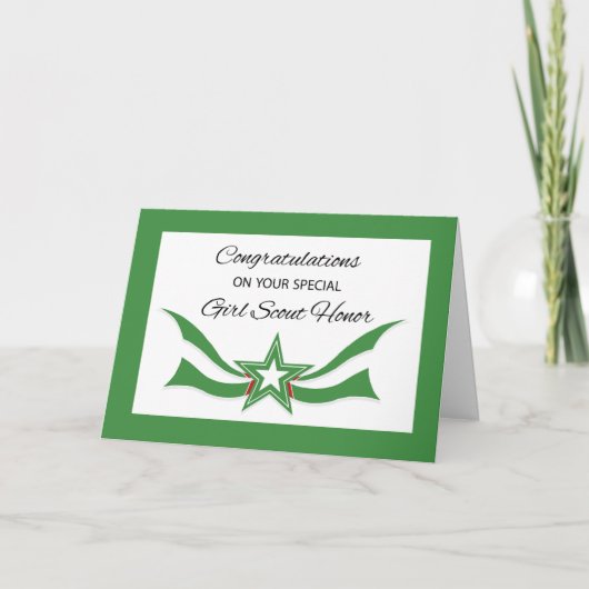 ガールスカウト賞主人賞スターおめでとう カード (正面)