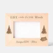 ガールスカウト ライフ イズ ベター イン ザ ウッズ カスタム レーザー彫刻フレーム (正面)