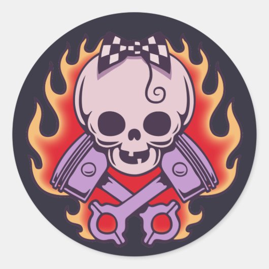 ガールスカル&クロストピストン ラウンドシール (正面)