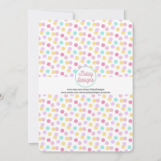 ガールスケートバースデーパーティーへの招待 招待状 (裏面)