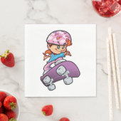 ガールスケートボーダー スタンダードランチョンナプキン (インサイチュ)