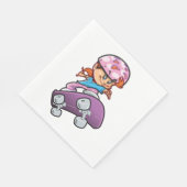 ガールスケートボーダー スタンダードランチョンナプキン (角)