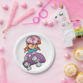 ガールスケートボーダー ペーパープレート (パーティー)