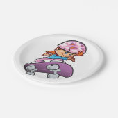 ガールスケートボーダー ペーパープレート (アングル)