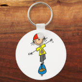 ガールスケートボーダーTシャツとギフト キーホルダー (正面)