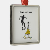 ガールスケートボード メタルオーナメント (右)