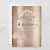 ガールスタイリッシュ，ティアラ，ダイアモンズクーパーキンチェニェラ 招待状 (正面)