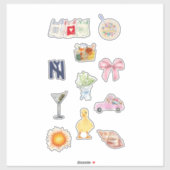 ガールスタータ名門私立校風のーパックのシール シール (シート)