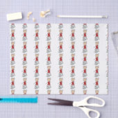 ガールスティックフィギュアサッカーレッドユニフォームティッシュペーパー 薄葉紙 (クラフト)