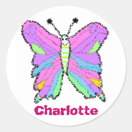 ガールステッカー ラウンドシール (正面)