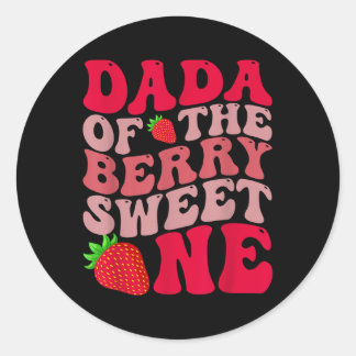 ガールストロベラーのベリー第一誕生日のダダダ ラウンドシール
