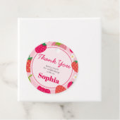 ガールストロベリーベリーファースト誕生日パーティーラウンド フェイバータグ (インサイチュ)