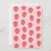 ガールストロベリーベリー第1誕生日 招待状 (裏面)