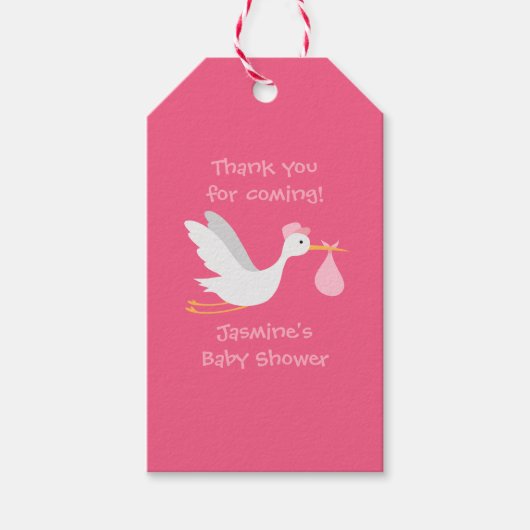 ガールストークお洒落ベビーシャワー ギフトタグ (正面)