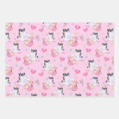 ガールストークベビーラッピング紙セット ラッピングペーパーシート (正面)