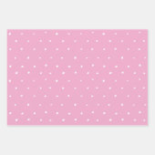 ガールストークムーンズ水玉模様ピンクベビーシャワー ラッピングペーパーシート (正面3)