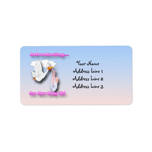 ガールストーク誕生発表住所 シール (正面)