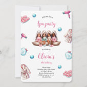 ガールスパパーティの招待状 招待状 (正面)