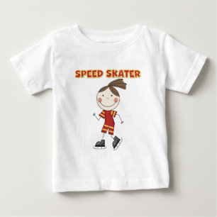 ガールスピードスケーターTシャツとギフト ベビーTシャツ