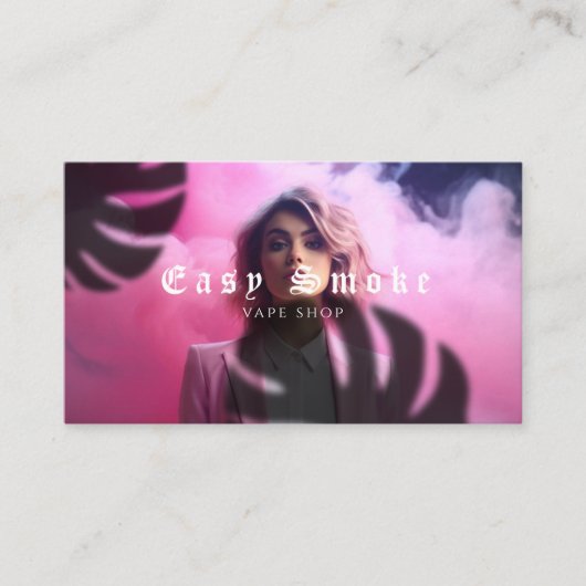 ガールスモークヴァップショップビジネスカード 名刺 (正面)