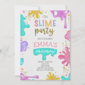 ガールスライムバースデーパーティー 招待状 (正面)
