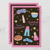 ガールスランバーパーティー 招待状 (正面/裏面)