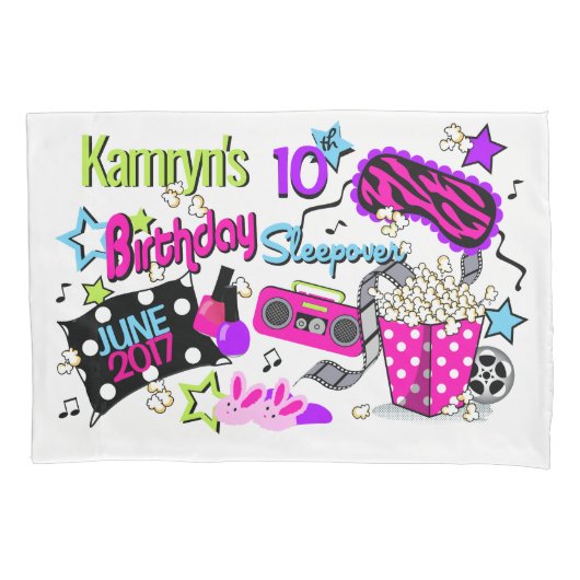 ガールスリーパーピローケーススランバーパーティーピローケース 枕カバー (正面)