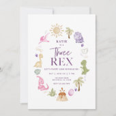 ガールスリーレックス恐竜第3期招待状 招待状 (正面)
