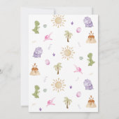 ガールスリーレックス恐竜第3期招待状 招待状 (裏面)