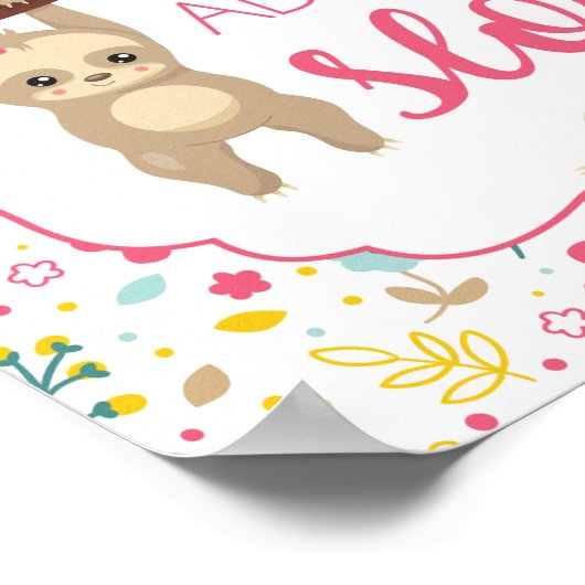 ガールスロッスバースデーパーティーがスロッスサインを採用 ポスター (角)