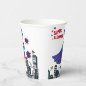 ガールスーパーヒーロー💥カラフル誕生日写真 紙コップ (右)