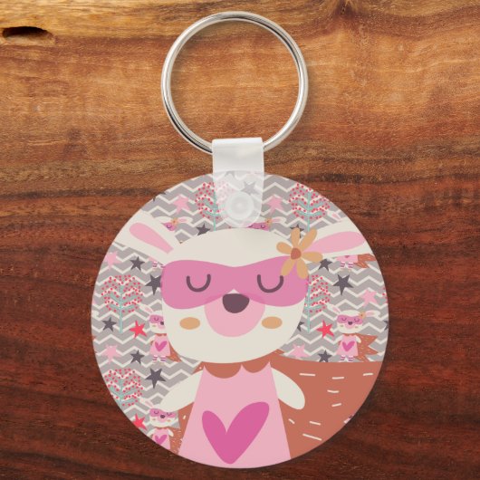 ガールスーパーヒーローバニー キーホルダー (正面)